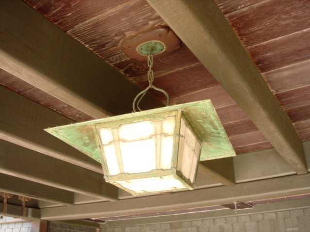 Outdoor lamp at the Gamble House in Pasadena