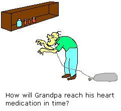 Grandpa can't reach his medication